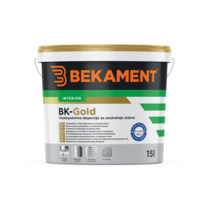 BEKAMENT BK- Gold Akrilna disperzija za unutrašnje zidove 15 l bijela