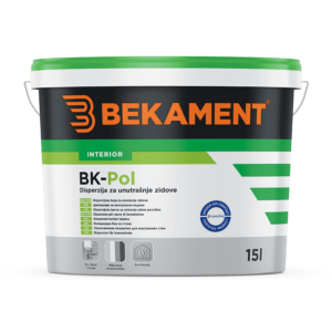 BEKAMENT BK-Pol Disperzija za unutrašnje zidove 15 l bijela