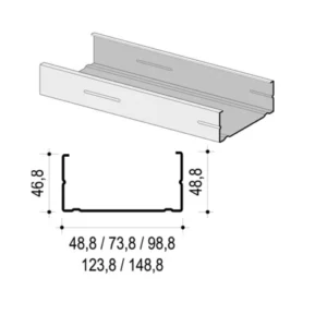 Knauf CW zid.profil 100/50/0,6/3000 mm