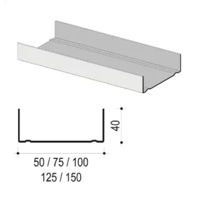 Knauf UW završ.profil 100/40/0,6/4000 mm