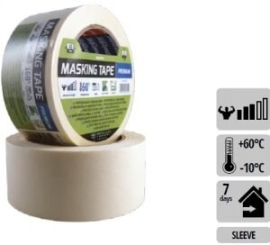 Krep traka 48mm 50m bijela PREMIUM 60C 7 dana TAS1575